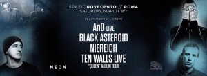 Spazio 900 sabato 18 marzo 2017 – AND live – Black Asteroid – Niereich – Teen Walls Live